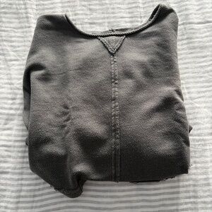 Aerie Dark Grey Cropped Crewneck